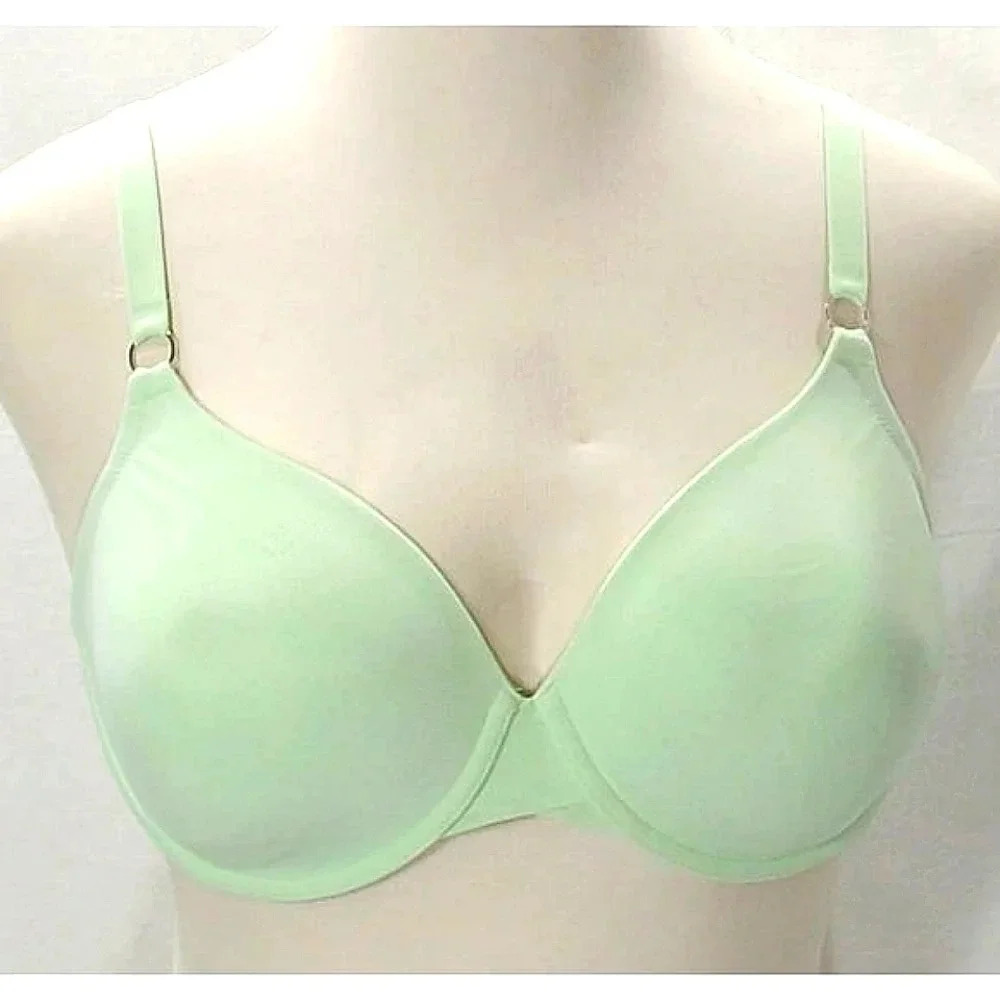 Cabernet Y92BN307 Molded Contour Cup Underwire Bra 36DD Light Mint Green Gently